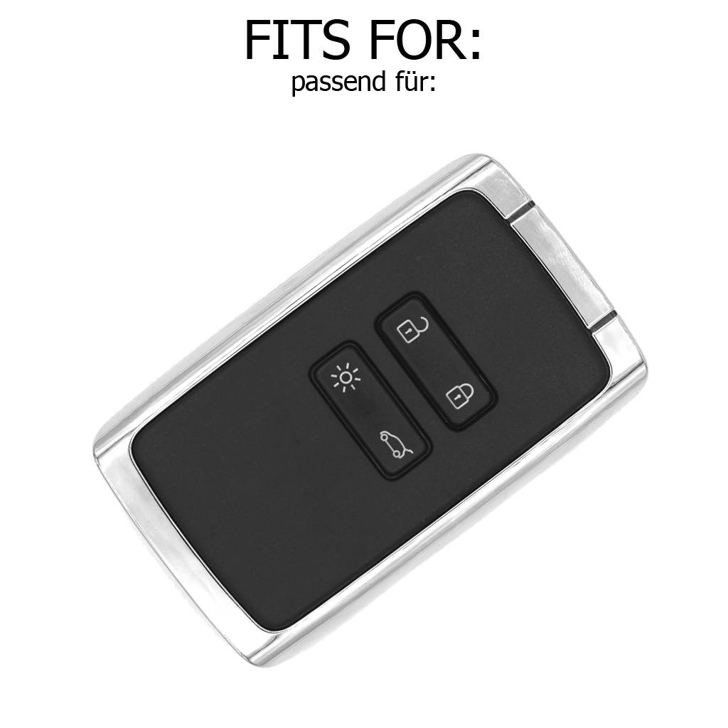 2x Auto Schlüssel Silikon Schutz Hülle Rot kompatibel mit Renault Megane Kadjar Clio Captur 4 Tasten KEYLESS SMARTKEY