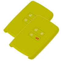 2x Auto Schlüssel Silikon Schutz Hülle Apfelgrün kompatibel mit Renault Megane Kadjar Clio Captur 4 Tasten KEYLESS SMARTKEY 2x Auto Schlüssel Silikon Schutz Hülle Apfelgrün kompatibel mit Renault Megane Kadjar Clio Captur 4 Tasten KEYLESS SMARTKEY