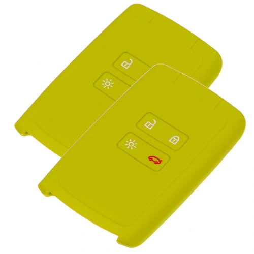 2x Auto Schlüssel Silikon Schutz Hülle Apfelgrün kompatibel mit Renault Megane Kadjar Clio Captur 4 Tasten KEYLESS SMARTKEY 2x Auto Schlüssel Silikon Schutz Hülle Apfelgrün kompatibel mit Renault Megane Kadjar Clio Captur 4 Tasten KEYLESS SMARTKEY