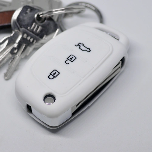 Auto Schlüssel Hülle Silikon Schutz Cover Weiß kompatibel mit Hyundai i10 i20 i40 ix25 ix35 Tucson Accent Ioniq Sonata Tucson Santa Fe 3 Tasten Kla Auto Schlüssel Hülle Silikon Schutz Cover Weiß kompatibel mit Hyundai i10 i20 i40 ix25 ix35 Tucson Accent Ioniq Sonata Tucson Santa Fe 3 Tasten Kla