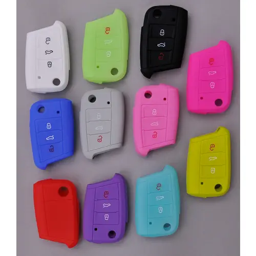Auto Schlüssel Hülle Silikon Schutz Cover Rosa kompatibel mit Golf 7 Polo 6C Seat Ateca Arona Leon Skoda Octavia Superb Kodiaq 3 Tasten Klappschlüs Auto Schlüssel Hülle Silikon Schutz Cover Rosa kompatibel mit Golf 7 Polo 6C Seat Ateca Arona Leon Skoda Octavia Superb Kodiaq 3 Tasten Klappschlüs