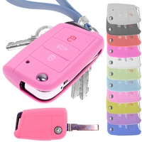Auto Schlüssel Hülle Silikon Schutz Cover Rosa kompatibel mit Golf 7 Polo 6C Seat Ateca Arona Leon Skoda Octavia Superb Kodiaq 3 Tasten Klappschlüs Auto Schlüssel Hülle Silikon Schutz Cover Rosa kompatibel mit Golf 7 Polo 6C Seat Ateca Arona Leon Skoda Octavia Superb Kodiaq 3 Tasten Klappschlüs
