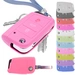 Auto Schlüssel Hülle Silikon Schutz Cover Rosa kompatibel mit Golf 7 Polo 6C Seat Ateca Arona Leon Skoda Octavia Superb Kodiaq 3 Tasten Klappschlüs Auto Schlüssel Hülle Silikon Schutz Cover Rosa kompatibel mit Golf 7 Polo 6C Seat Ateca Arona Leon Skoda Octavia Superb Kodiaq 3 Tasten Klappschlüs