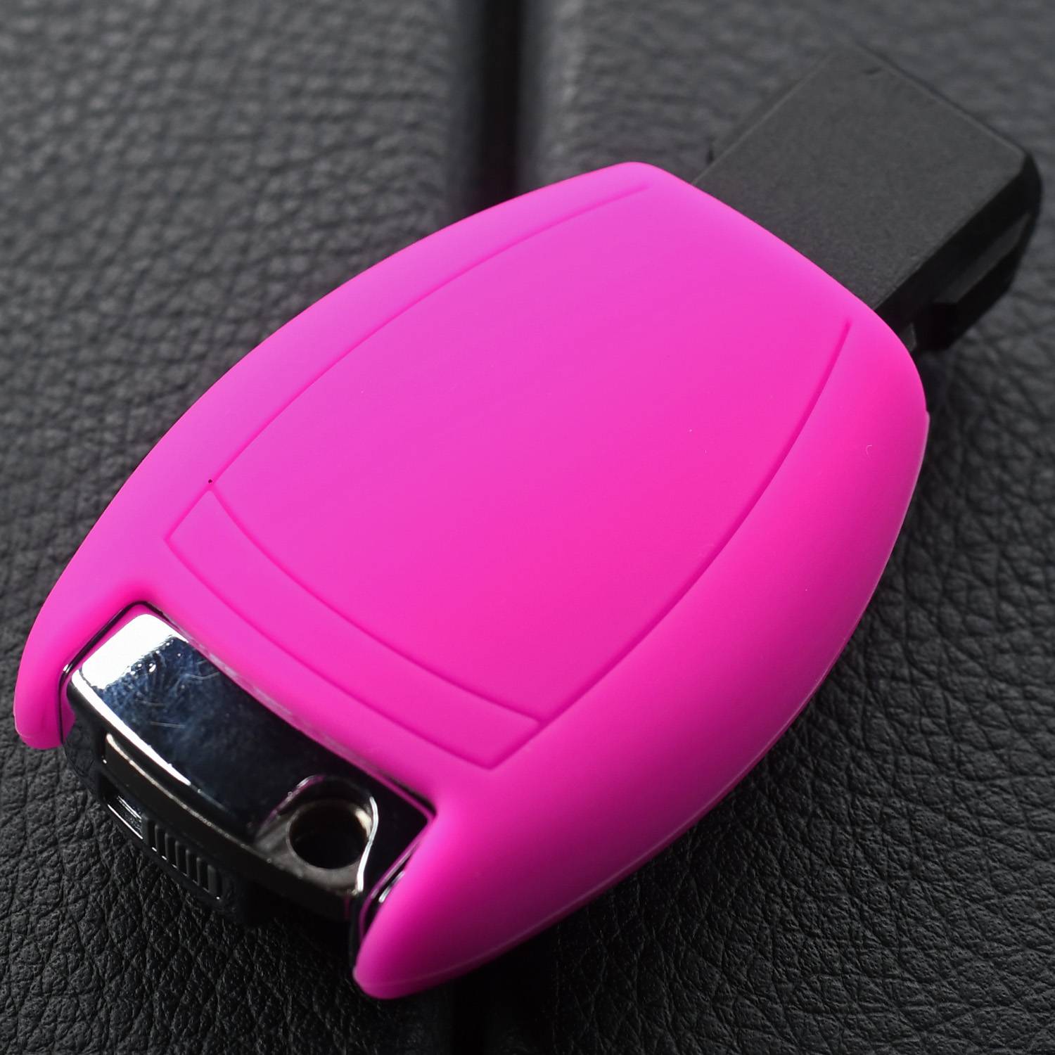 Auto Schlüssel Hülle Silikon Schutz Cover Pink kompatibel mit Mercedes Benz E-Klasse W212 S212 C207 A207 CLS CLA 117 B-Klasse W242 W246 A-Klasse W17