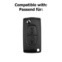 Auto Schlüssel Hülle Silikon Schutz Cover Weiß kompatibel mit Citroen Berlingo C2 C3 Peugeot 207 307 308 2 Tasten Klappschlüssel Auto Schlüssel Hülle Silikon Schutz Cover Weiß kompatibel mit Citroen Berlingo C2 C3 Peugeot 207 307 308 2 Tasten Klappschlüssel