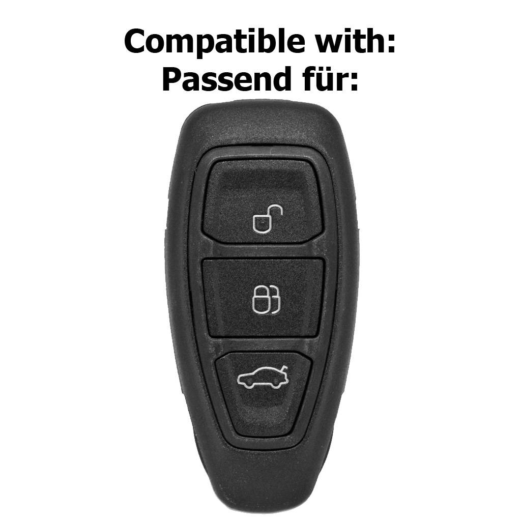 Auto Schlüssel Kunststoff Hülle ABS Plastik Schutz Cover Gelb kompatibel mit Focus Mondeo C-Max Fiesta Kuga KEYLESS SMARTKEY
