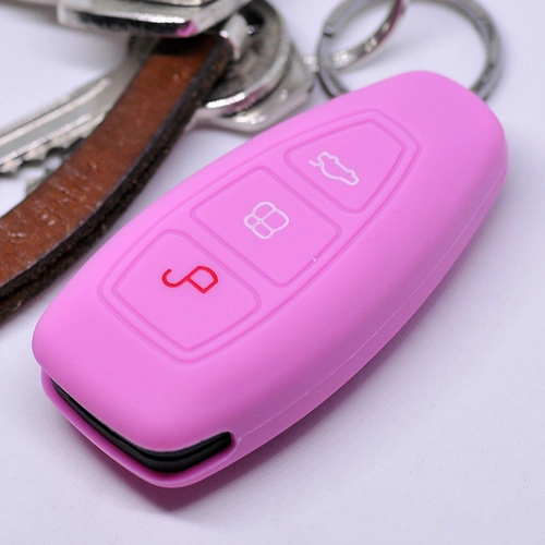 Auto Schlüssel Hülle Silikon Schutz Cover Rosa kompatibel mit Ford C-Max S-Max B-Max Galaxy Focus Mondeo Fiesta Kuga 3 Tasten KEYLESS SMARTKEY Auto Schlüssel Hülle Silikon Schutz Cover Rosa kompatibel mit Ford C-Max S-Max B-Max Galaxy Focus Mondeo Fiesta Kuga 3 Tasten KEYLESS SMARTKEY