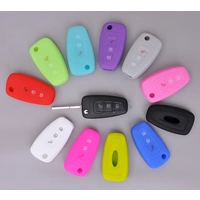 Auto Schlüssel Hülle Silikon Schutz Cover Schwarz kompatibel mit Ford Mondeo Focus S-Max Fiesta Transit 3 Tasten Klappschlüssel Auto Schlüssel Hülle Silikon Schutz Cover Schwarz kompatibel mit Ford Mondeo Focus S-Max Fiesta Transit 3 Tasten Klappschlüssel