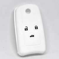 Auto Schlüssel Hülle Silikon Schutz Cover Weiß kompatibel mit Honda Accord Jazz Civic CR-V 3 Tasten Klappschlüssel Auto Schlüssel Hülle Silikon Schutz Cover Weiß kompatibel mit Honda Accord Jazz Civic CR-V 3 Tasten Klappschlüssel