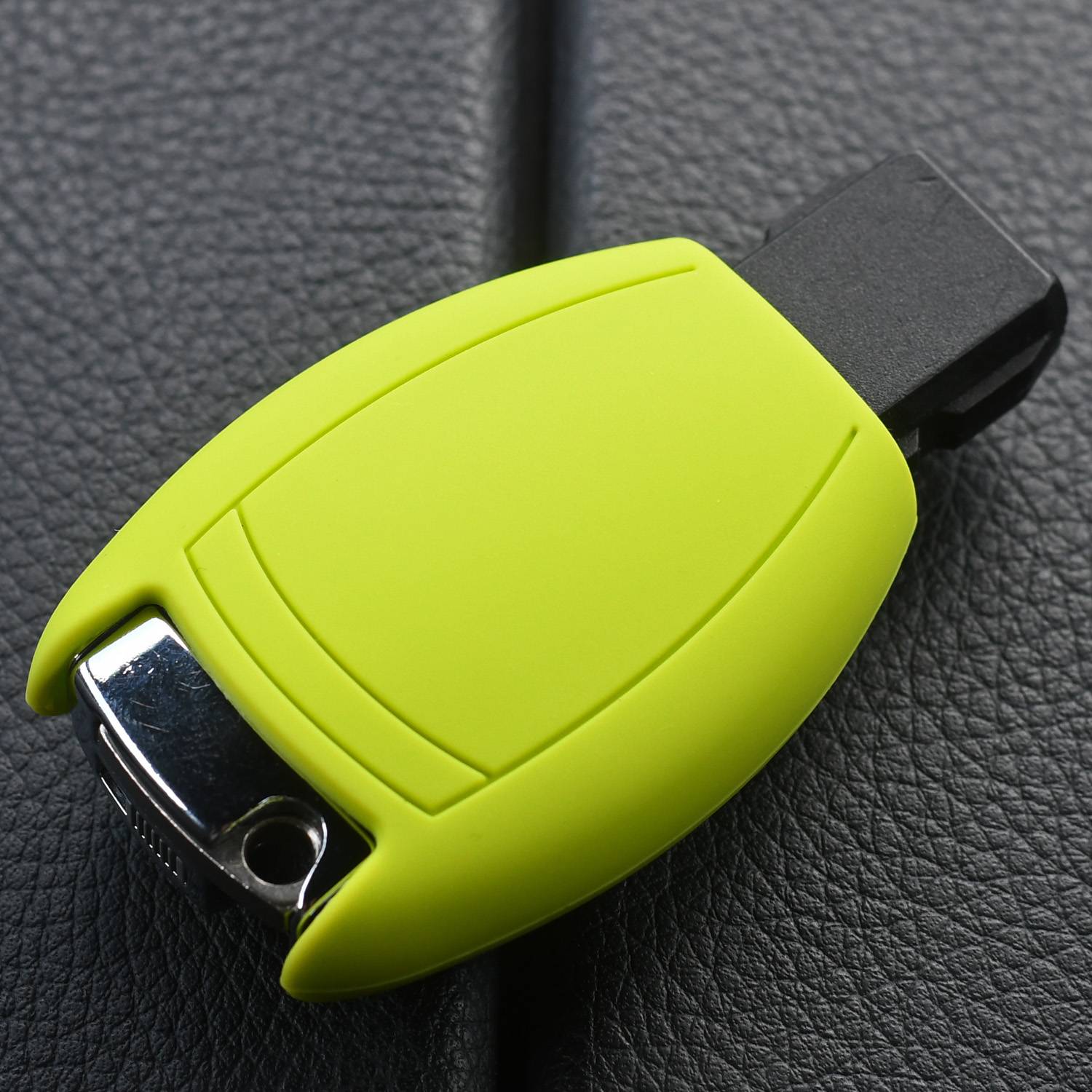 Auto Schlüssel Hülle Silikon Schutz Cover Apfelgrün kompatibel mit Mercedes Benz E-Klasse W212 S212 C207 A207 CLS CLA 117 B-Klasse W242 W246 A-Klas