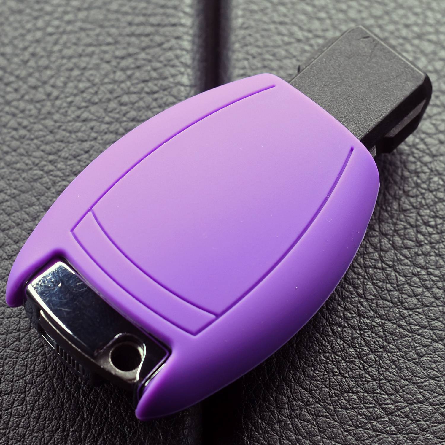 Auto Schlüssel Hülle Silikon Schutz Cover Lila kompatibel mit Mercedes Benz E-Klasse W212 S212 C207 A207 CLS CLA 117 B-Klasse W242 W246 A-Klasse W17