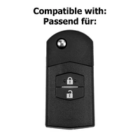 Auto Schlüssel Hülle Silikon Schutz Cover Weiß kompatibel mit Mazda CX-7 CX-5 2 4 5 6 RX-8 2 Tasten Klappschlüssel Auto Schlüssel Hülle Silikon Schutz Cover Weiß kompatibel mit Mazda CX-7 CX-5 2 4 5 6 RX-8 2 Tasten Klappschlüssel