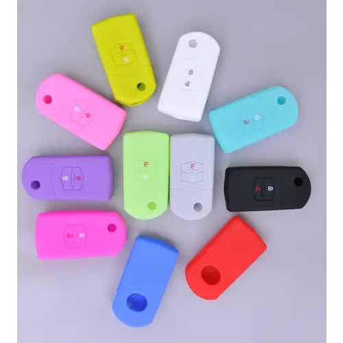 Auto Schlüssel Hülle Silikon Schutz Cover Grau kompatibel mit Mazda CX-7 CX-5 2 4 5 6 RX-8 2 Tasten Klappschlüssel Auto Schlüssel Hülle Silikon Schutz Cover Grau kompatibel mit Mazda CX-7 CX-5 2 4 5 6 RX-8 2 Tasten Klappschlüssel