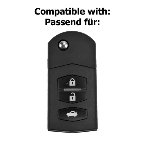 Auto Schlüssel Hülle Silikon Schutz Cover Lila kompatibel mit Mazda CX-5 2 3 4 5 6 RX-8 3 Tasten Klappschlüssel Auto Schlüssel Hülle Silikon Schutz Cover Lila kompatibel mit Mazda CX-5 2 3 4 5 6 RX-8 3 Tasten Klappschlüssel