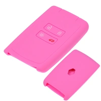 Auto Schlüssel Hülle Silikon Schutz Cover Rosa kompatibel mit Renault Megane Kadjar Clio Captur 4 Tasten KEYLESS SMARTKEY Auto Schlüssel Hülle Silikon Schutz Cover Rosa kompatibel mit Renault Megane Kadjar Clio Captur 4 Tasten KEYLESS SMARTKEY