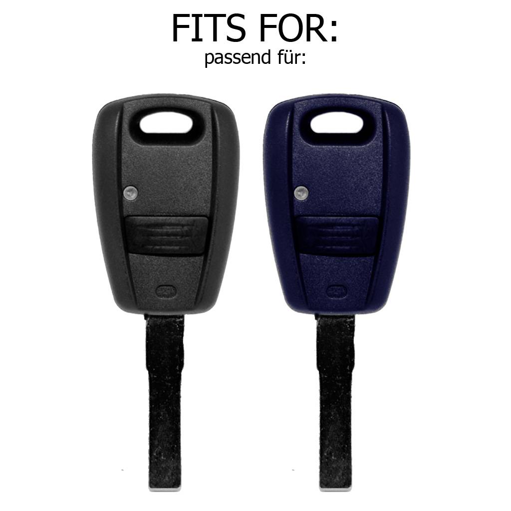 2x Auto Schlüssel Silikon Schutz Hülle Pink kompatibel mit FIAT Panda Brava Bravo Punto Stilo 1 Tasten Funk Fernbedienung
