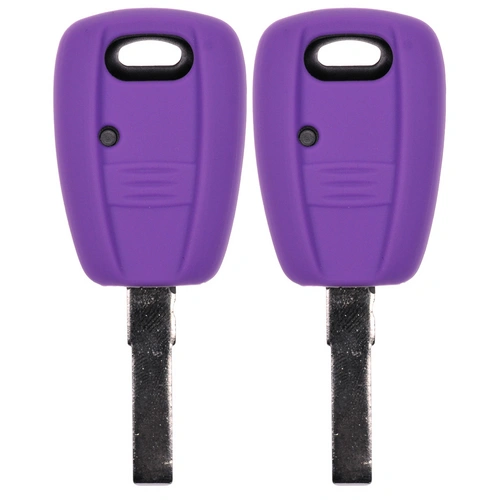 2x Auto Schlüssel Silikon Schutz Hülle Lila kompatibel mit FIAT Panda Brava Bravo Punto Stilo 1 Tasten Funk Fernbedienung 2x Auto Schlüssel Silikon Schutz Hülle Lila kompatibel mit FIAT Panda Brava Bravo Punto Stilo 1 Tasten Funk Fernbedienung