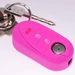 Auto Schlüssel Hülle Silikon Schutz Cover Pink kompatibel mit ALFA Romeo Mito Giulietta 940 4C ab 2008 3 Tasten Klappschlüssel Auto Schlüssel Hülle Silikon Schutz Cover Pink kompatibel mit ALFA Romeo Mito Giulietta 940 4C ab 2008 3 Tasten Klappschlüssel