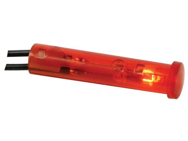 KONTROLL-LAMPE - RUND - ROT- 24 V - 7 mm