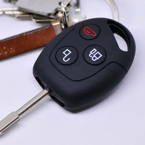 Auto Schlüssel Hülle Silikon Schutz Cover Schwarz kompatibel mit Ford Transit Mondeo Focus II Fiesta VI Fusion Galaxy S-MAX 3 Tasten Funk Fernbedien Auto Schlüssel Hülle Silikon Schutz Cover Schwarz kompatibel mit Ford Transit Mondeo Focus II Fiesta VI Fusion Galaxy S-MAX 3 Tasten Funk Fernbedien