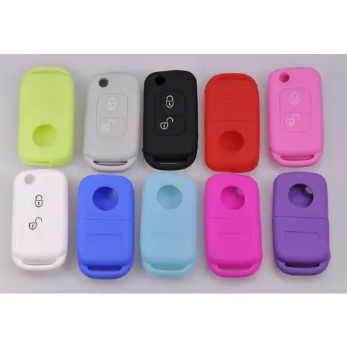 Auto Schlüssel Hülle Silikon Schutz Cover Pink kompatibel mit Mercedes Benz SLK A-Klasse R170 W168 2 Tasten Klappschlüssel Auto Schlüssel Hülle Silikon Schutz Cover Pink kompatibel mit Mercedes Benz SLK A-Klasse R170 W168 2 Tasten Klappschlüssel