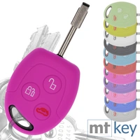 Auto Schlüssel Hülle Silikon Schutz Cover Pink kompatibel mit Ford Transit Mondeo Focus II Fiesta VI Fusion Galaxy S-MAX 3 Tasten Funk Fernbedienung Auto Schlüssel Hülle Silikon Schutz Cover Pink kompatibel mit Ford Transit Mondeo Focus II Fiesta VI Fusion Galaxy S-MAX 3 Tasten Funk Fernbedienung