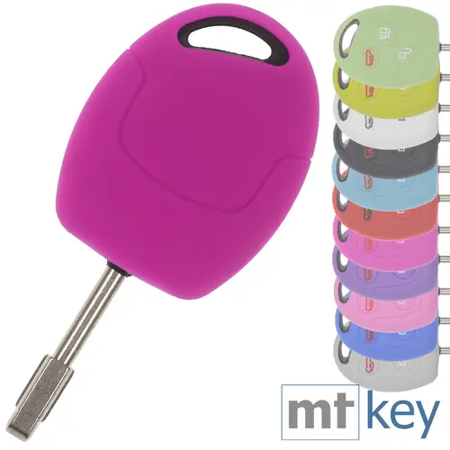 Auto Schlüssel Hülle Silikon Schutz Cover Pink kompatibel mit Ford Transit Mondeo Focus II Fiesta VI Fusion Galaxy S-MAX 3 Tasten Funk Fernbedienung Auto Schlüssel Hülle Silikon Schutz Cover Pink kompatibel mit Ford Transit Mondeo Focus II Fiesta VI Fusion Galaxy S-MAX 3 Tasten Funk Fernbedienung