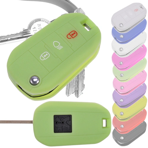 Auto Schlüssel Hülle Silikon Schutz Cover Fluoreszierend Grün kompatibel mit Peugeot 208 301 308 508 5008 2008 Expert Citroen C3 C4 Spacetourer Tra Auto Schlüssel Hülle Silikon Schutz Cover Fluoreszierend Grün kompatibel mit Peugeot 208 301 308 508 5008 2008 Expert Citroen C3 C4 Spacetourer Tra