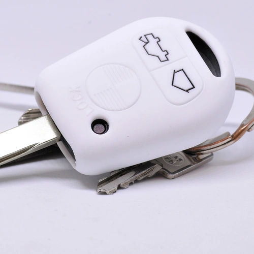 Auto Schlüssel Hülle Silikon Schutz Cover Weiß kompatibel mit BMW E36 E39 E34 E38 3er 5er 7er E32 8er E31 3 Tasten Funk Fernbedienung Auto Schlüssel Hülle Silikon Schutz Cover Weiß kompatibel mit BMW E36 E39 E34 E38 3er 5er 7er E32 8er E31 3 Tasten Funk Fernbedienung