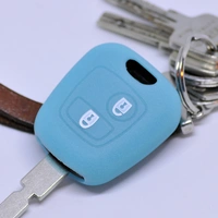 Auto Schlüssel Hülle Silikon Schutz Cover Fluoreszierend Blau kompatibel mit Citroen Berlingo C1 C2 C3 Toyota Aygo Peugeot Partner 107 206 SW CC 406 Auto Schlüssel Hülle Silikon Schutz Cover Fluoreszierend Blau kompatibel mit Citroen Berlingo C1 C2 C3 Toyota Aygo Peugeot Partner 107 206 SW CC 406