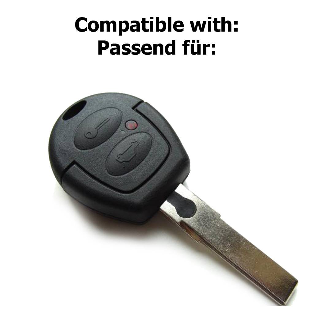 Auto Schlüssel Hülle Silikon Schutz Cover Pink kompatibel mit VW T4 Golf Fox Vento Sharan SEAT Toledo Cordoba SEAT Skoda Polo Ibiza Fabia Octavia