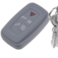 Auto Schlüssel Hülle Silikon Schutz Cover Dunkelgrau kompatibel mit Land Rover Range Rover LR4 5 Tasten KEYLESS SMARTKEY Auto Schlüssel Hülle Silikon Schutz Cover Dunkelgrau kompatibel mit Land Rover Range Rover LR4 5 Tasten KEYLESS SMARTKEY