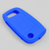 Auto Schlüssel Hülle Silikon Schutz Cover im Wabe Design Blau kompatibel mit VW Polo Golf 7 VII GTI GTD GTE R 3 Tasten Klappschlüssel Auto Schlüssel Hülle Silikon Schutz Cover im Wabe Design Blau kompatibel mit VW Polo Golf 7 VII GTI GTD GTE R 3 Tasten Klappschlüssel