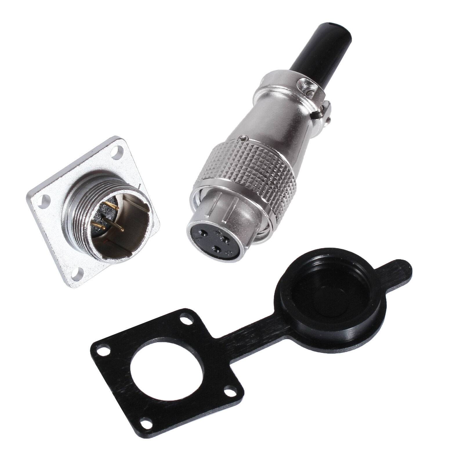 Flansch Stecker Flanschstecker Einbaustecker Steckverbindung Kupplung Ø16mm 4