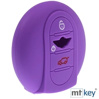 Auto Schlüssel Hülle Silikon Schutz Cover Lila kompatibel mit Mini F56 F54 F55 F57 F60 Clubman Countryman 3 Tasten KEYLESS SMARTKEY Auto Schlüssel Hülle Silikon Schutz Cover Lila kompatibel mit Mini F56 F54 F55 F57 F60 Clubman Countryman 3 Tasten KEYLESS SMARTKEY