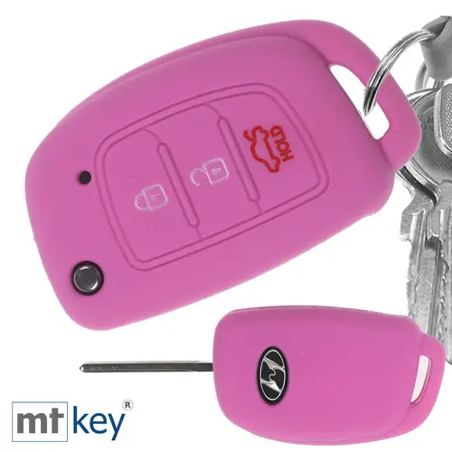 Auto Schlüssel Hülle Silikon Schutz Cover Rosa kompatibel mit Hyundai i10 i20 ix25 ix35 i40 Accent Tucson 3 Tasten Klappschlüssel Auto Schlüssel Hülle Silikon Schutz Cover Rosa kompatibel mit Hyundai i10 i20 ix25 ix35 i40 Accent Tucson 3 Tasten Klappschlüssel