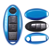 Auto Schlüssel Kunststoff Hülle ABS Plastik Schutz Cover Blau kompatibel mit Nissan Qashqai Juke Micra Pulsar X-Trail Evalia Navra KEYLESS SMARTKEY Auto Schlüssel Kunststoff Hülle ABS Plastik Schutz Cover Blau kompatibel mit Nissan Qashqai Juke Micra Pulsar X-Trail Evalia Navra KEYLESS SMARTKEY