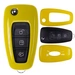 Auto Schlüssel Kunststoff Hülle ABS Plastik Schutz Cover Gelb kompatibel mit Ford Mondeo S-Max Focus Fiesta Transit Klappschlüssel Auto Schlüssel Kunststoff Hülle ABS Plastik Schutz Cover Gelb kompatibel mit Ford Mondeo S-Max Focus Fiesta Transit Klappschlüssel