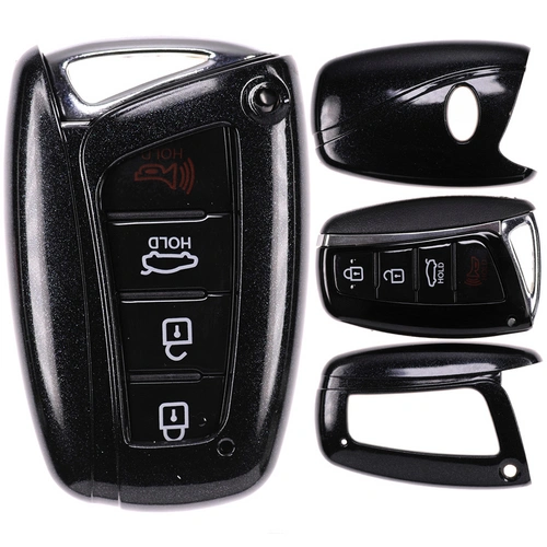 Auto Schlüssel Kunststoff Hülle ABS Plastik Schutz Cover Schwarz kompatibel mit Hyundai Genesis Equus Elantra Santa Fe KEYLESS SMARTKEY Auto Schlüssel Kunststoff Hülle ABS Plastik Schutz Cover Schwarz kompatibel mit Hyundai Genesis Equus Elantra Santa Fe KEYLESS SMARTKEY