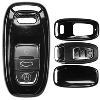 Auto Schlüssel Kunststoff Hülle ABS Plastik Schutz Cover Schwarz kompatibel mit Audi A5 S5 Q5 A7 A8 A6 S6 A4 S4 KEYLESS SMARTKEY Auto Schlüssel Kunststoff Hülle ABS Plastik Schutz Cover Schwarz kompatibel mit Audi A5 S5 Q5 A7 A8 A6 S6 A4 S4 KEYLESS SMARTKEY