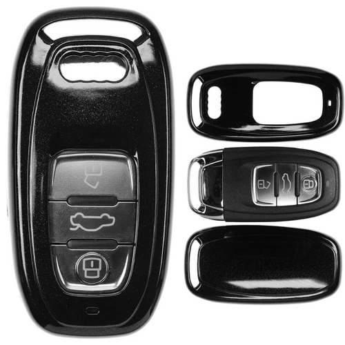 Auto Schlüssel Kunststoff Hülle ABS Plastik Schutz Cover Schwarz kompatibel mit Audi A5 S5 Q5 A7 A8 A6 S6 A4 S4 KEYLESS SMARTKEY Auto Schlüssel Kunststoff Hülle ABS Plastik Schutz Cover Schwarz kompatibel mit Audi A5 S5 Q5 A7 A8 A6 S6 A4 S4 KEYLESS SMARTKEY