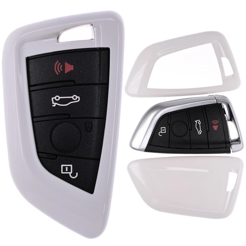 Auto Schlüssel Kunststoff Hülle ABS Plastik Schutz Cover Weiß kompatibel mit BMW X5 F15 X6 F16 2er F45 F46 X1 F48 KEYLESS SMARTKEY Auto Schlüssel Kunststoff Hülle ABS Plastik Schutz Cover Weiß kompatibel mit BMW X5 F15 X6 F16 2er F45 F46 X1 F48 KEYLESS SMARTKEY