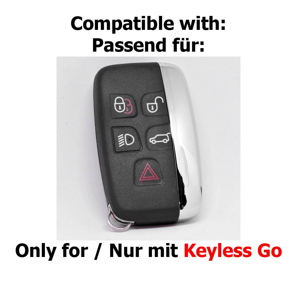 Auto Schlüssel Kunststoff Hülle ABS Plastik Schutz Cover Gelb kompatibel mit Land Rover Range Rover Evoque KEYLESS SMARTKEY