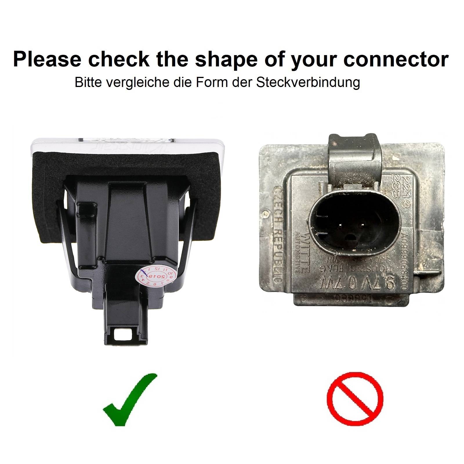 Vinstar LED Kennzeichenbeleuchtung kompatibel mit Mercedes-Benz W176 X166 W156 R172 W166 W477