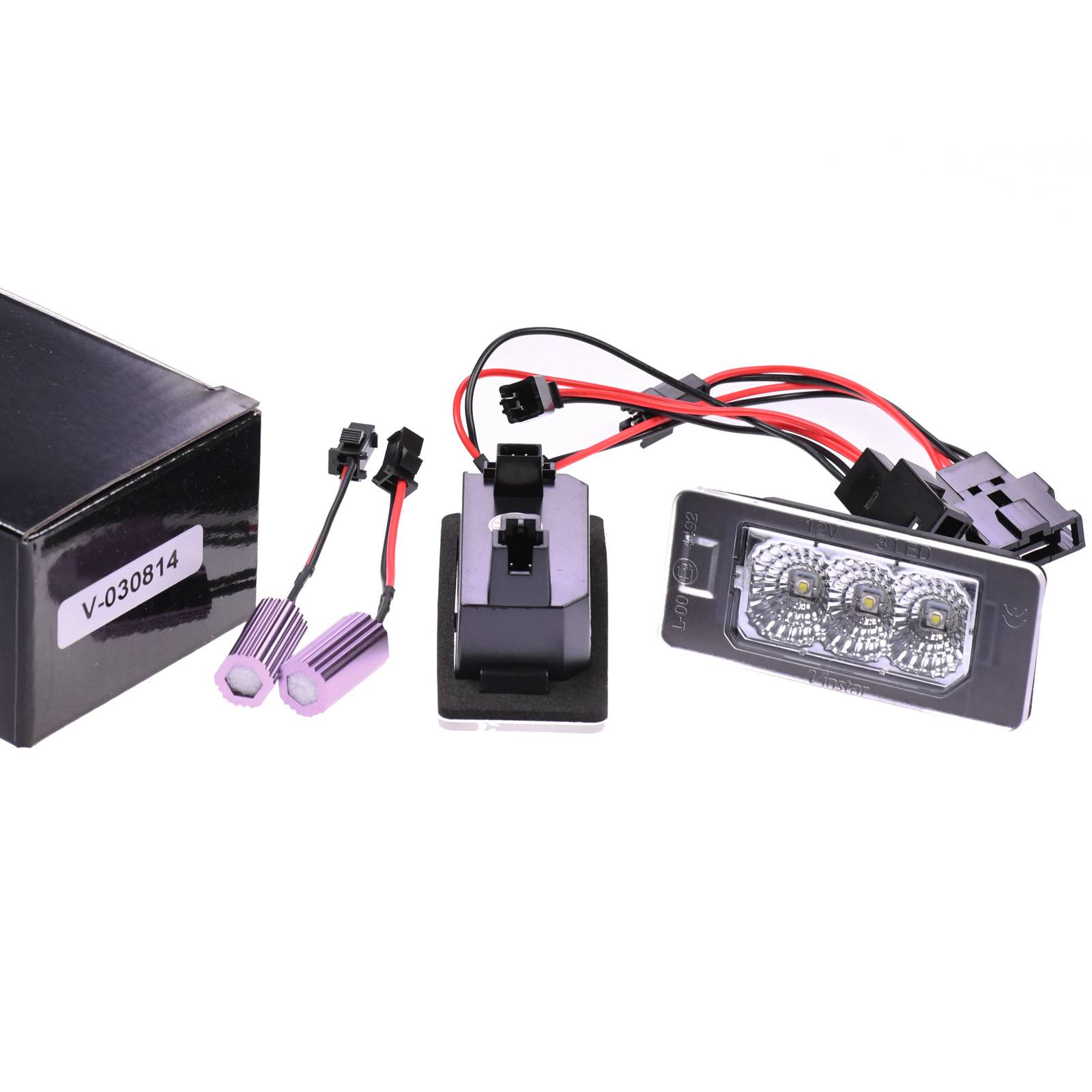 Vinstar CREE LED Kennzeichenbeleuchtung kompatibel mit Skoda Fabia II III Octavia III Rapid NH3