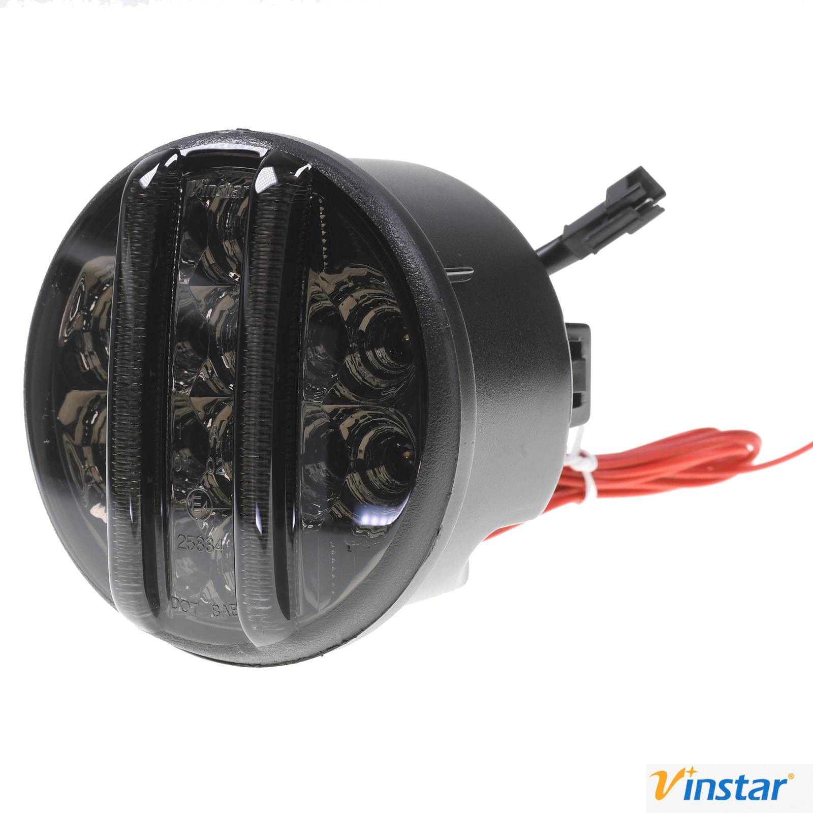 2x Vinstar Smoke getönte LED Front Blinker Standlicht kompatibel mit Wrangler JK 2007-2015