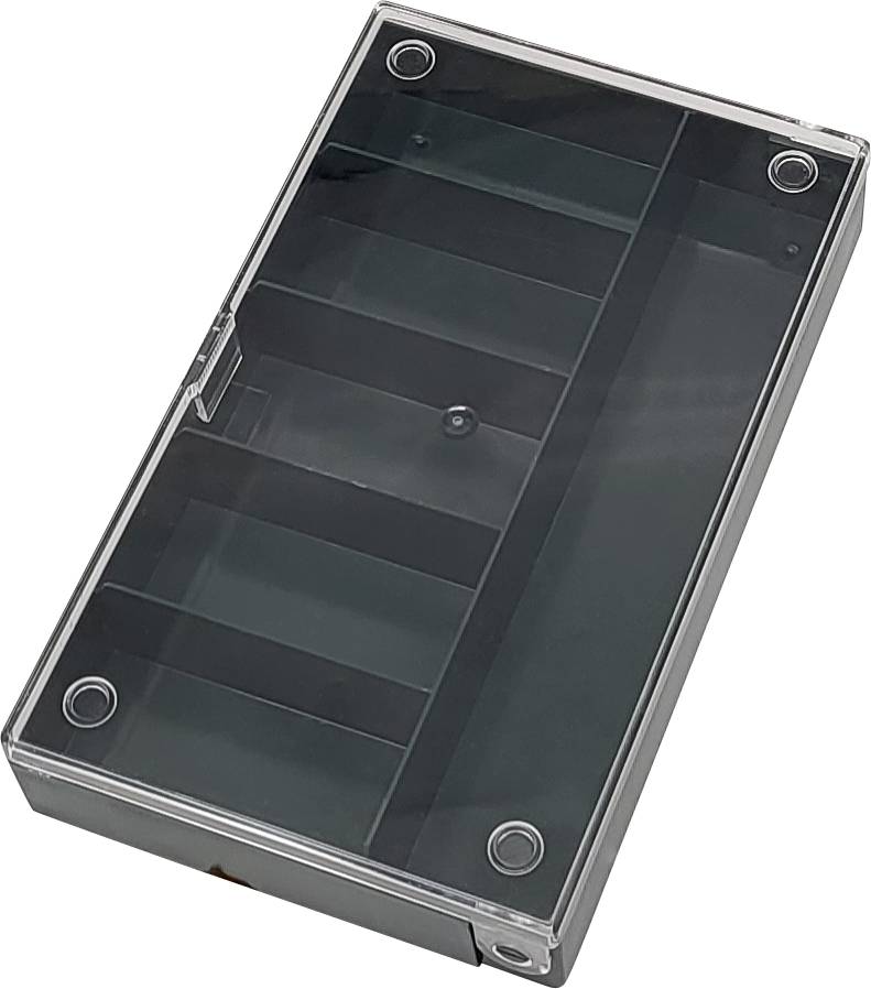 5x Hüfner Dübel Sortimentskasten (L x B x H) 164 x 31 x 101 mm Anzahl Fächer: 6 feste Unterteilung