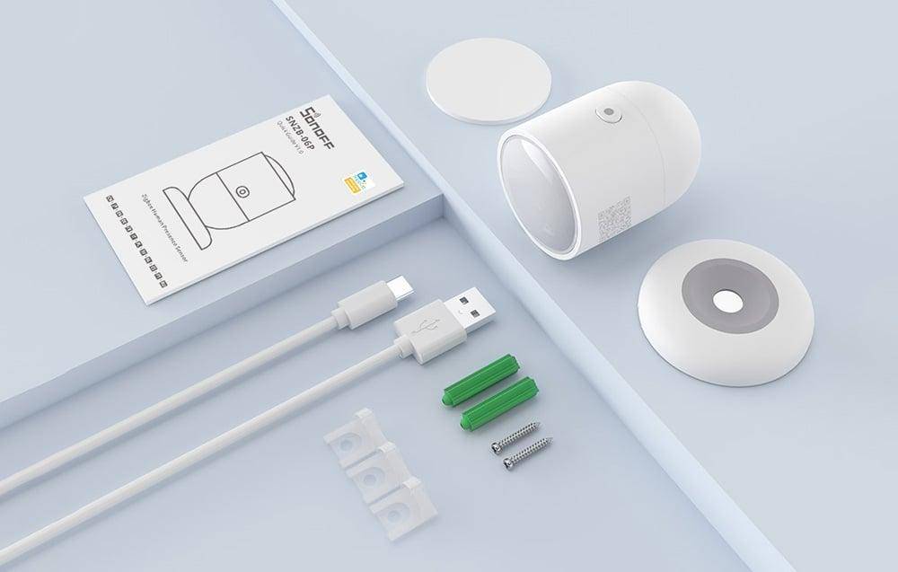 Sonoff SNZB-06P Human Presence Sensor, Mikrowellenradar Präsenz-Sensor, ZigBee