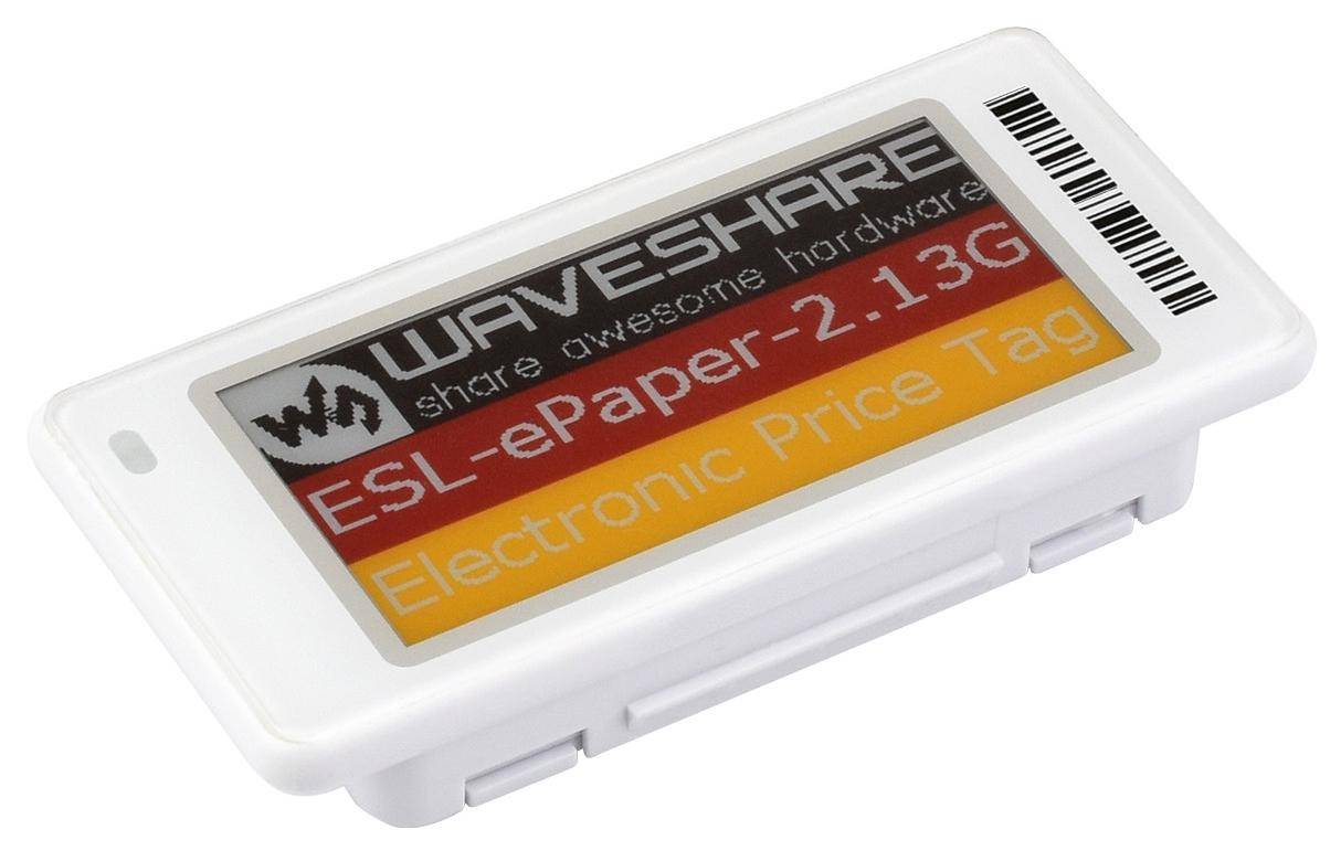 Waveshare ESL-ePaper-2.13G, 2,13" E-Paper Display, 250x122, BLE 5.1, 4 Farben,130 DPI, 1200 mAh