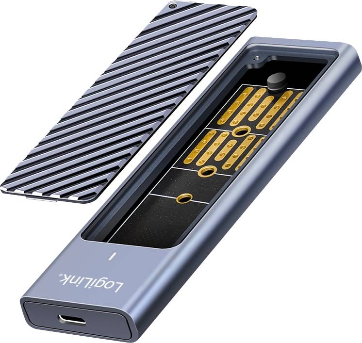 LOGILINK Festplattengehäuse UA0435 M.2 NVMe USB 3.2 2x2, bis zu 10TB, bis zu 20Gbit/s